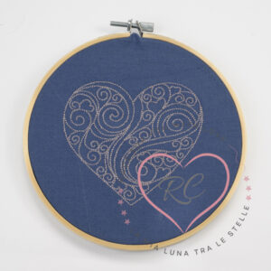 Quadretto ricamato San Valentino